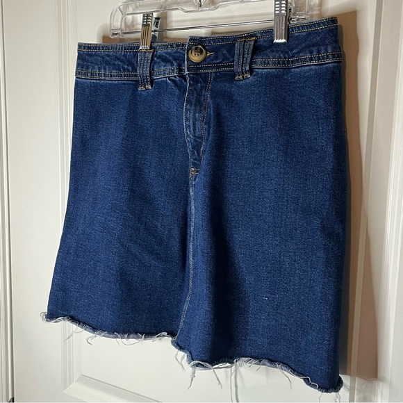 Piazza Italia Denim Blue Women's Mini Skirt Medium Chic Preppy - Picture 4 of 15